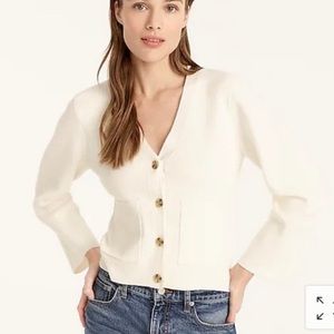 NWT JCrew Cinched-waist cropped cardigan sweater